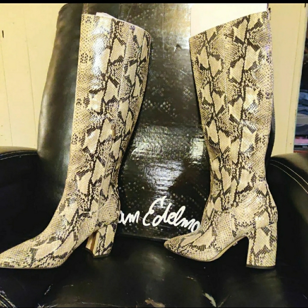 Sam Edelman Snakeskin Boots